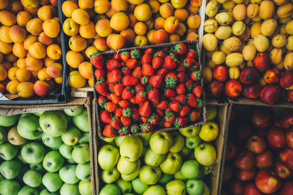 Cajas con fruta manzana durazno fresa Cajas Con Fruta Manzana Durazno Fresa