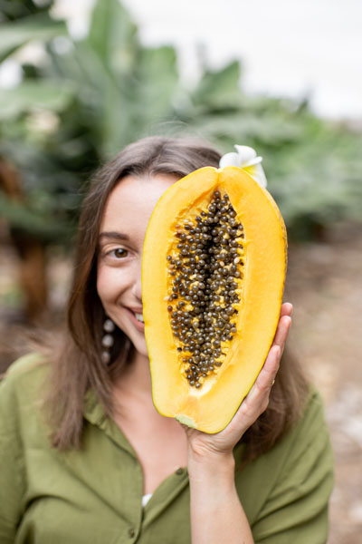 Papaya organica con ozono Papaya Orgánica Con Ozono